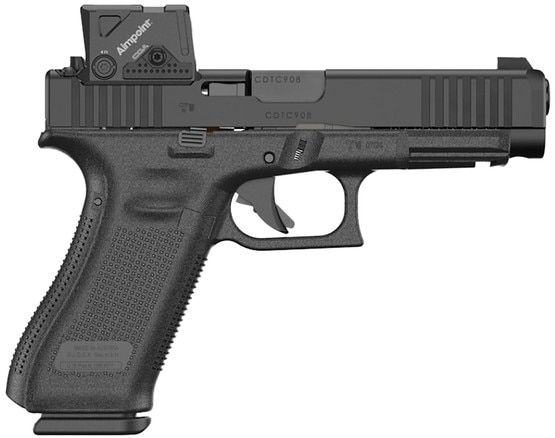 Glock 47 Gen 5 MOS8 optic-ready 9mm pistol, black.